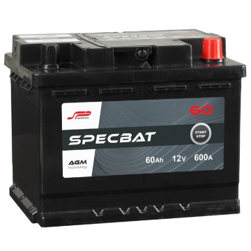 60Ah 600A Akumulator Agm Specbat Sienkiewicza... - Akumulatory - Mława - zdjęcie 1