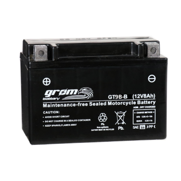 Akumulator motocyklowy Grom GT9B-B YT9B 12v 8ah... - Układ elektryczny - Gniezno - zdjęcie 1