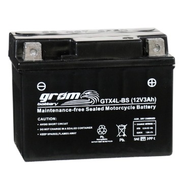 Akumulator motocyklowy Grom GTX4L-BS YTX4L-bs... - Układ elektryczny - Gniezno - zdjęcie 1