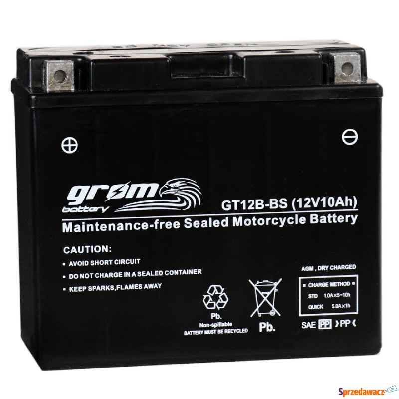 Akumulator motocyklowy Grom GT12B-BS YT12B-BS... - Układ elektryczny - Gniezno