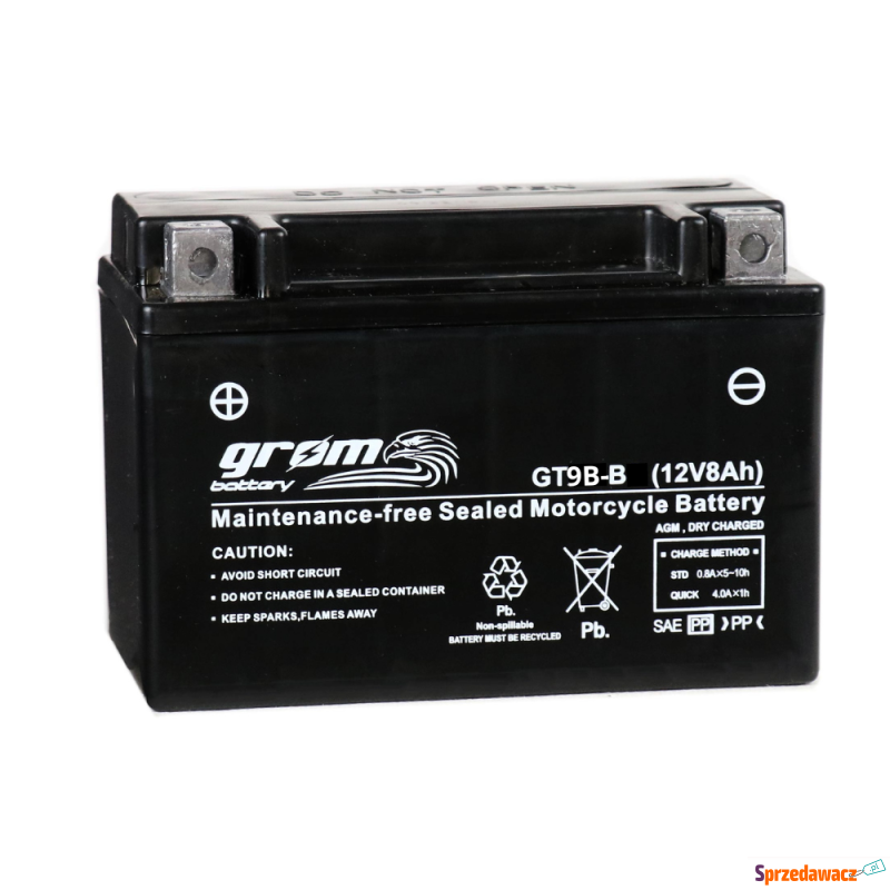 Akumulator motocyklowy Grom GT9B-B YT9B 12v 8ah... - Układ elektryczny - Gniezno