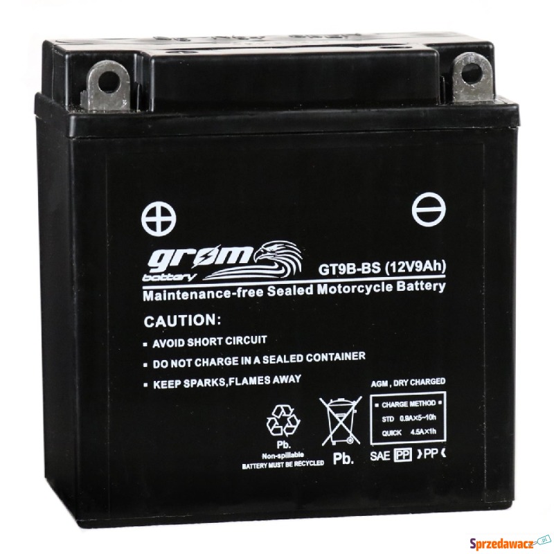 Akumulator motocyklowy Grom GT9B-BS YT9B 12v 9ah... - Układ elektryczny - Gniezno