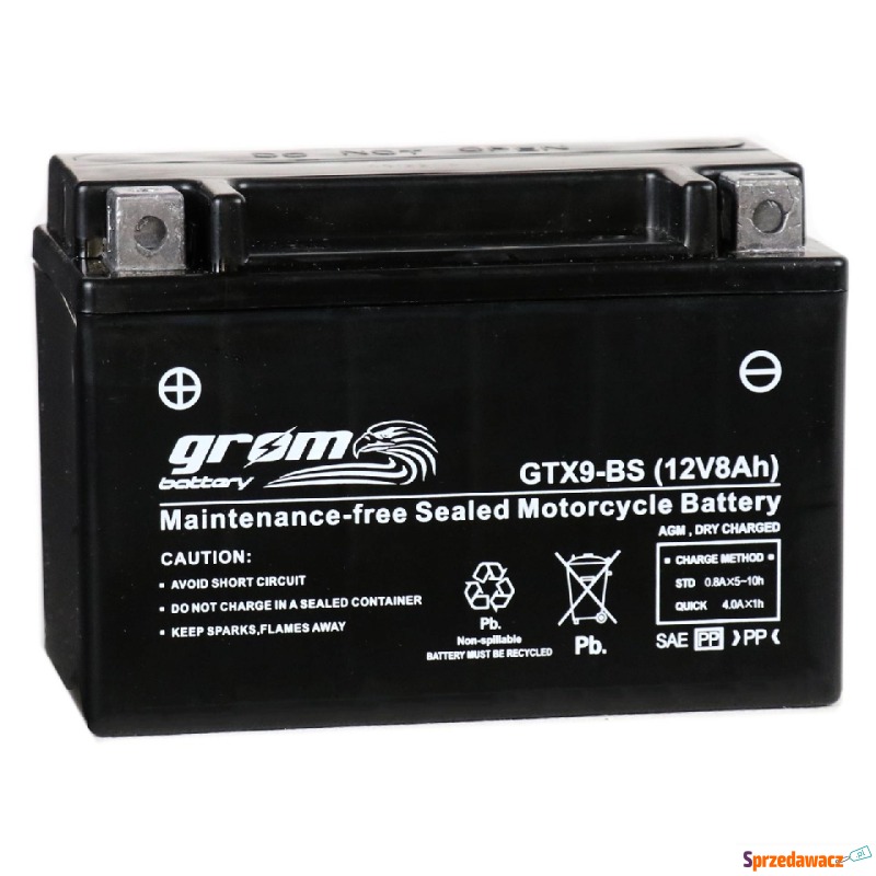 Akumulator motocyklowy Grom GTX9-BS YTX9-BS 12v... - Układ elektryczny - Gniezno