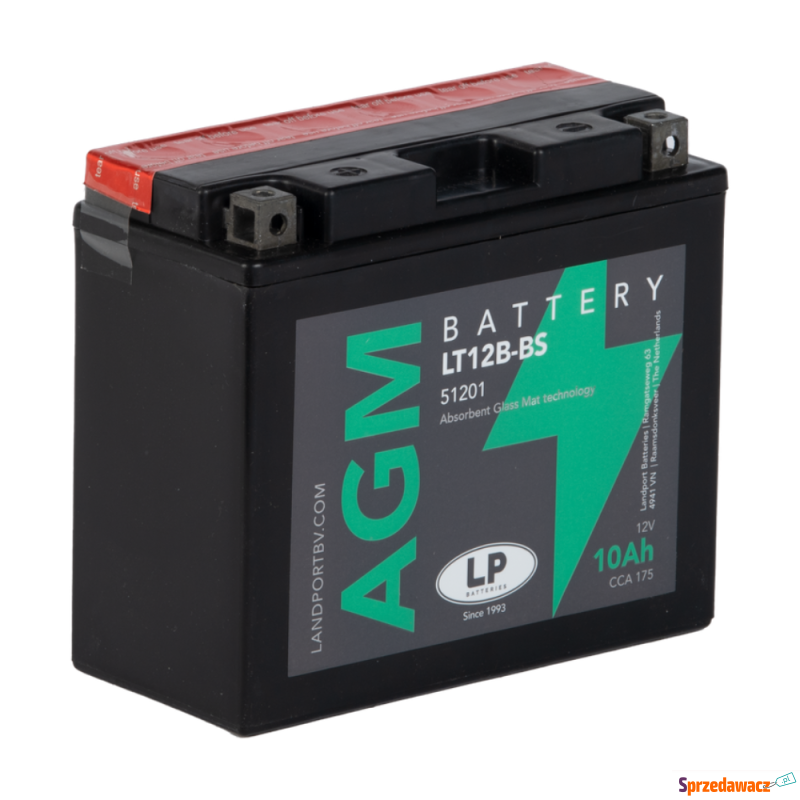 Akumulator motocyklowy Landport LT12B-BS 12V 10Ah... - Układ elektryczny - Gniezno
