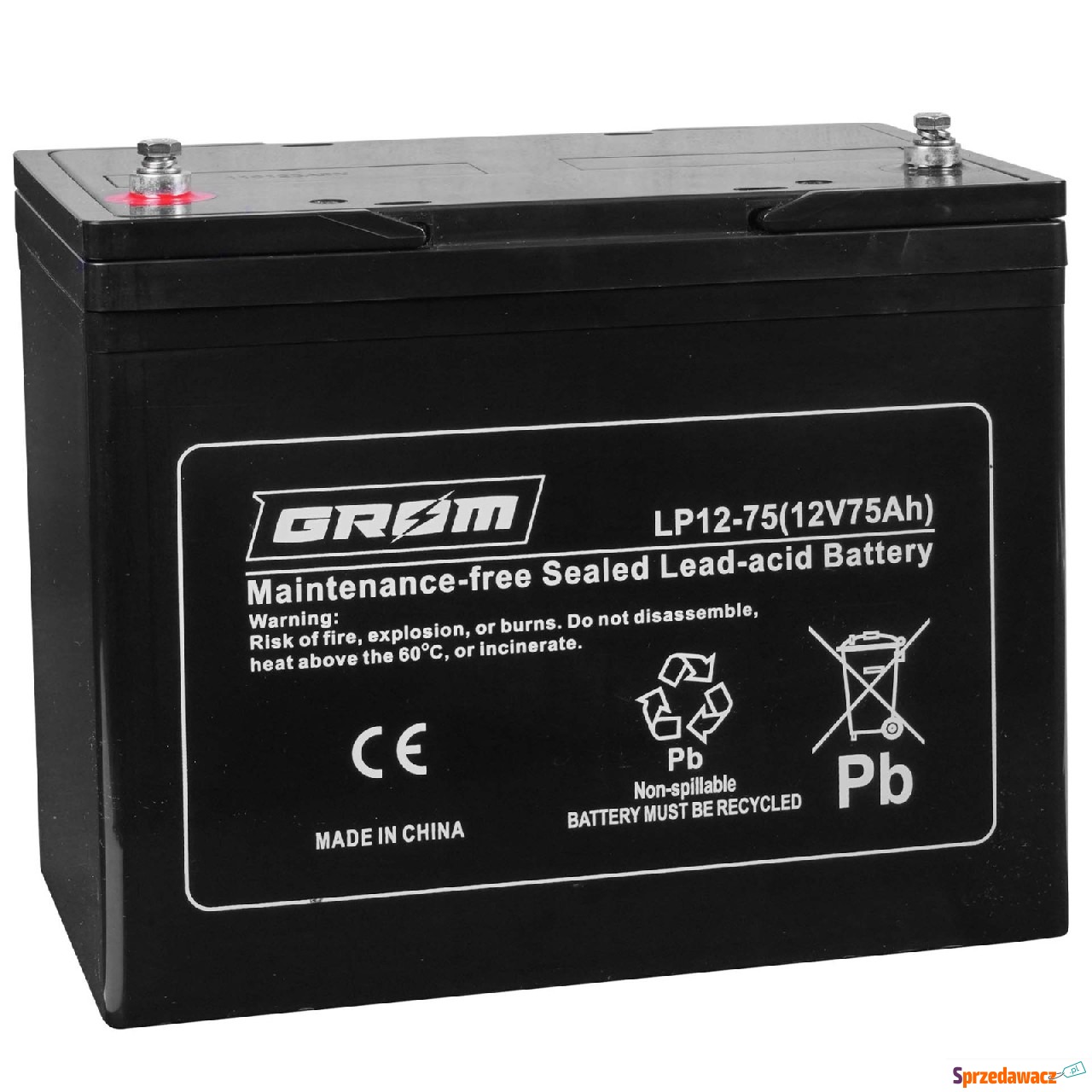 Akumulator 12V 75Ah Grom żelowy...