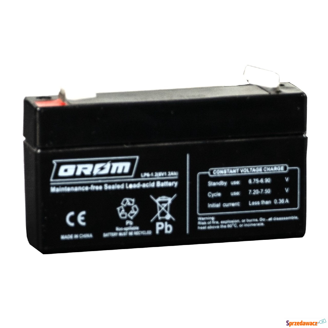 Akumulator 1.2Ah 6V Grom żelowy...