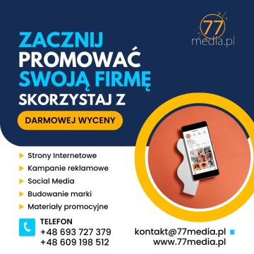 Zwiększ sprzedaż dzięki reklamie! Strony www, social media, kampanie