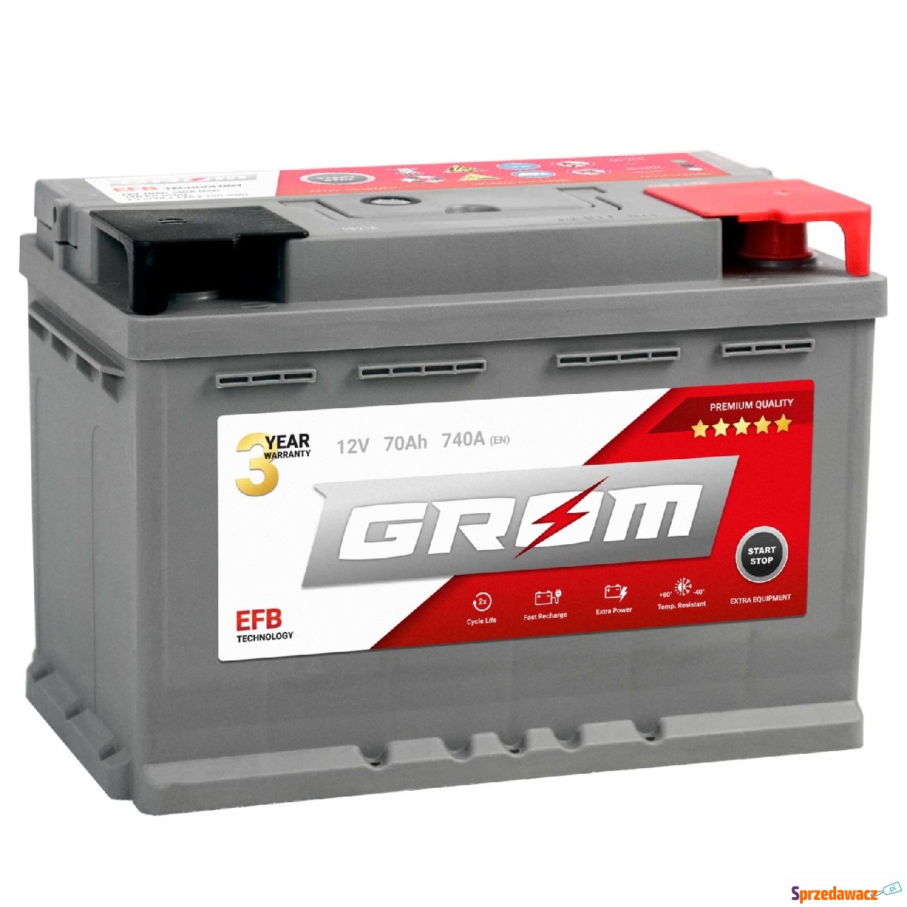 Akumulator 70Ah 740A grom efb...