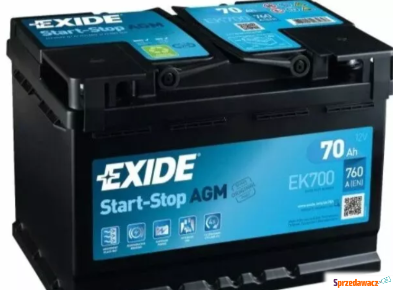 Akumulator 70Ah 760A Exide agm...
