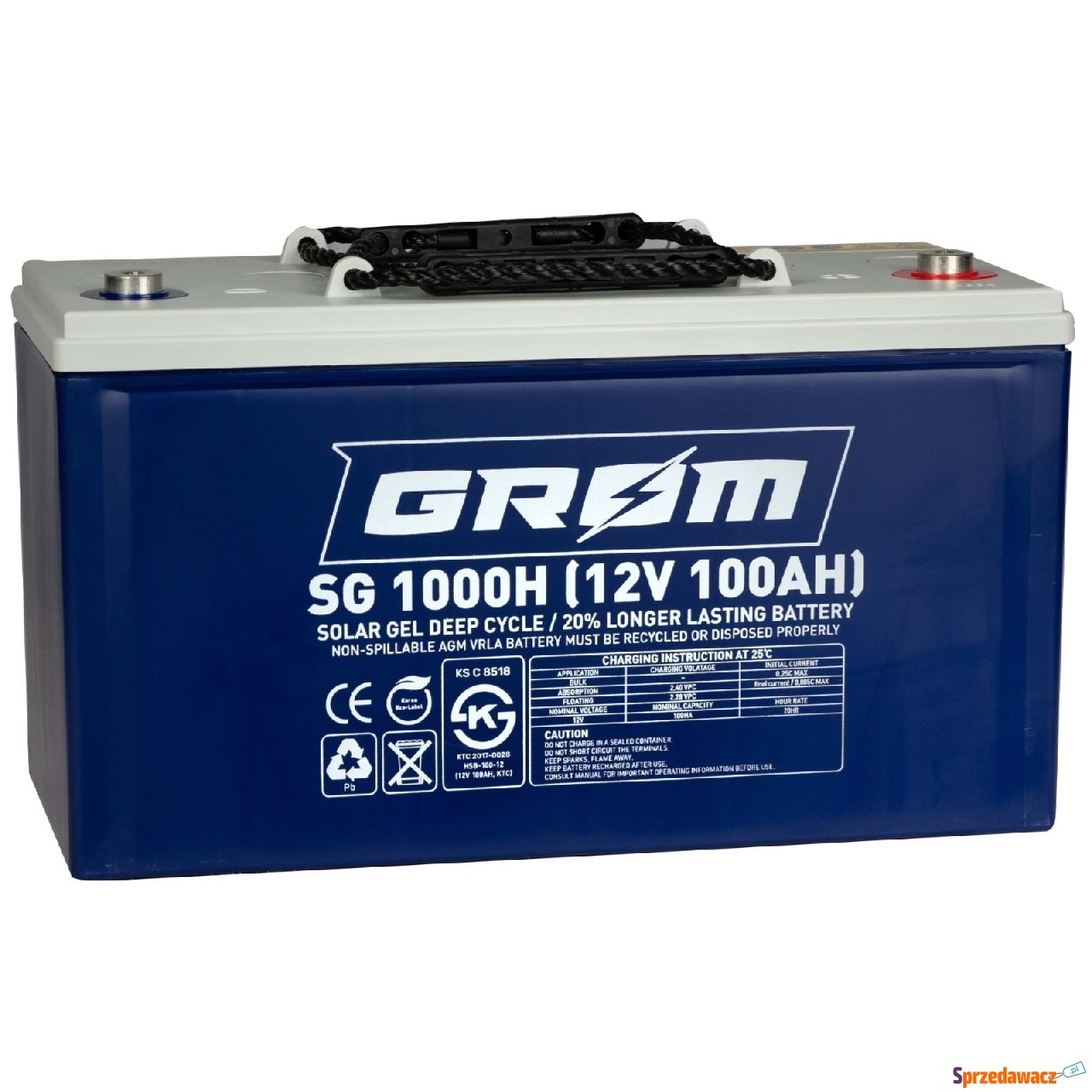 Akumulator 12V 100Ah grom solar...