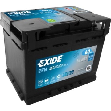 Akumulator 60Ah 640A Exide Start Stop EFB P+ || Gliwice, Toszecka 11