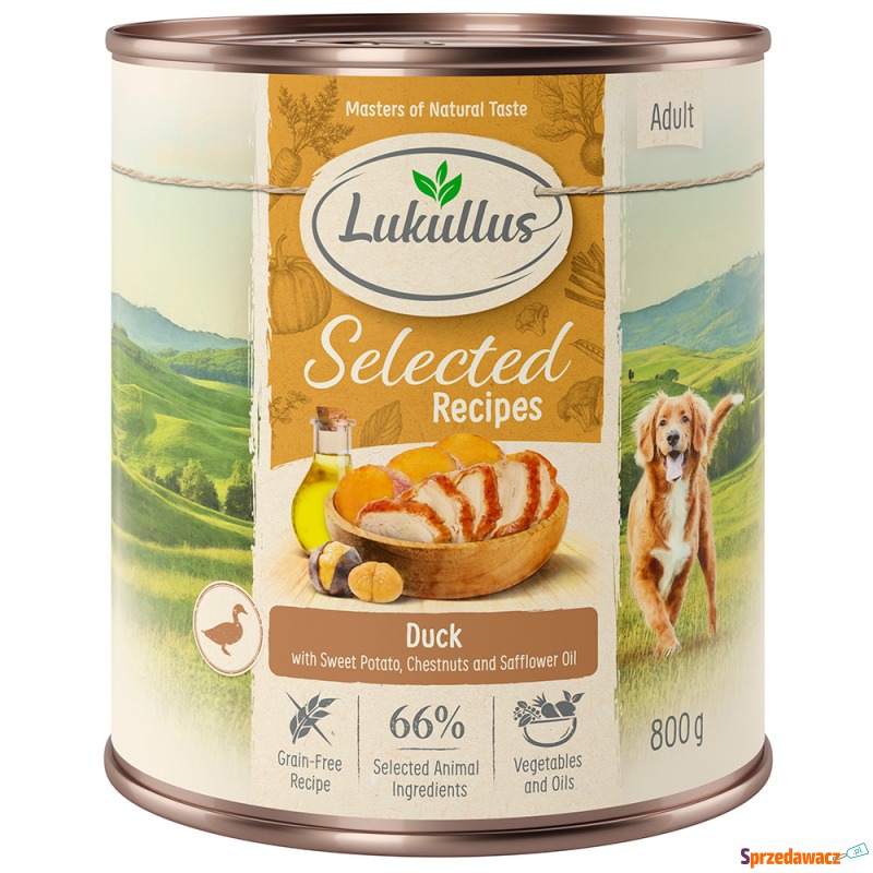 Lukullus Selected Recipes, delikatne serca kacze... - Karmy dla psów - Warszawa