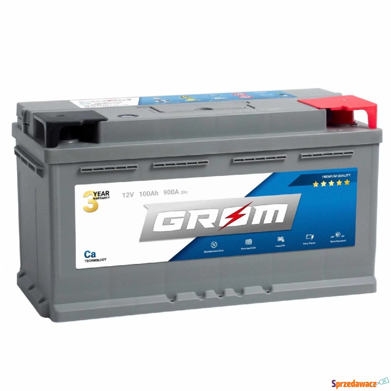 Akumulator 100Ah 900A GROM Premium - Akumulatory - Toruń