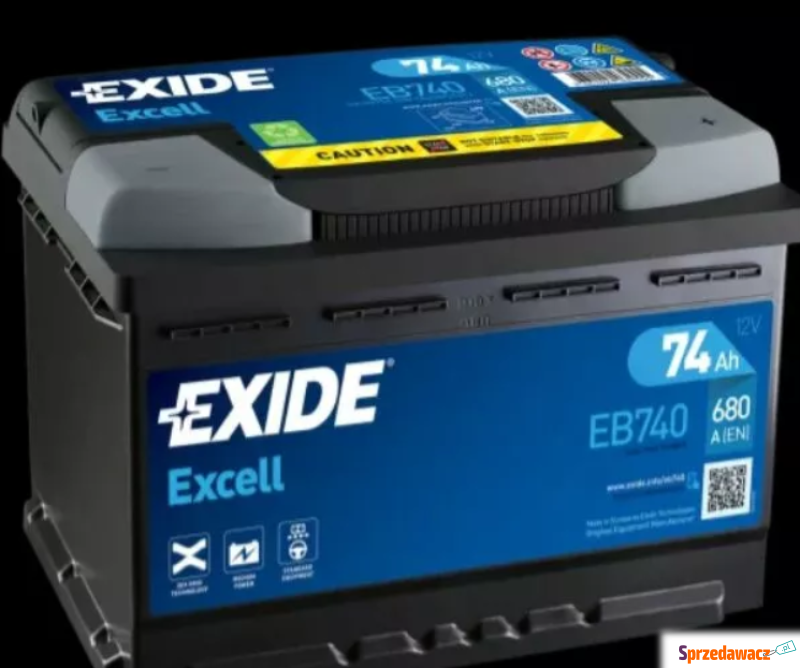 Akumulator 74Ah 680A Exide Excell - Akumulatory - Siedlce