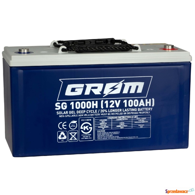 Akumulator 12V 100Ah grom solar gel - Akumulatory - Toruń