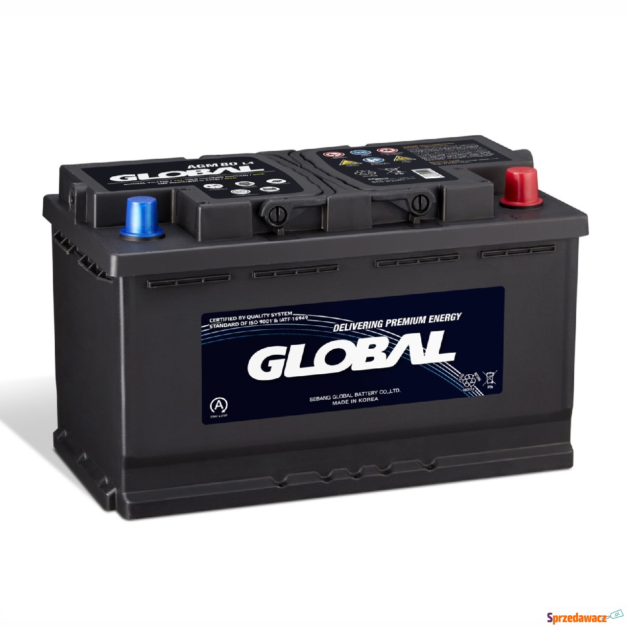 Akumulator 80Ah 800A Global agm
