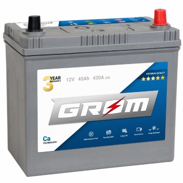 Akumulator GROM Premium 45Ah 430A Japan P+ || Gliwice, Toszecka 11