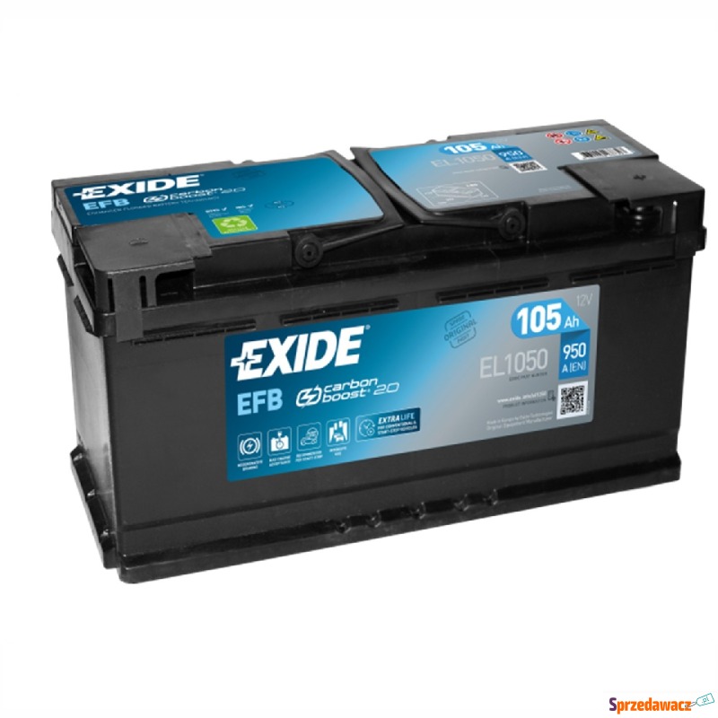 Akumulator 105Ah 950A  Exide Start Stop EFB - Akumulatory - Częstochowa