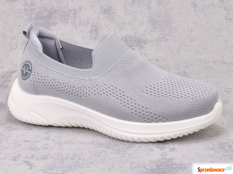 Szare tekstylne półbuty damskie Vinceza 17367 - Buty sportowe miejskie... - Szczecin