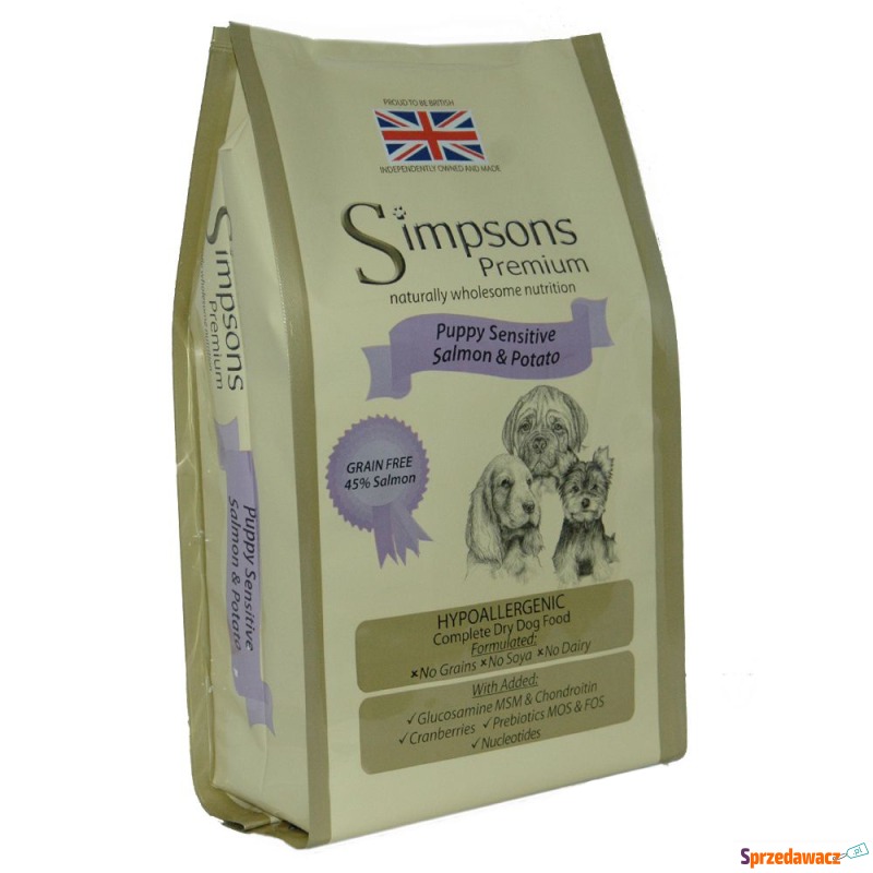 Dwupak Simpson Premium, 2 x 12 kg  - Sensitive... - Karmy dla psów - Opole