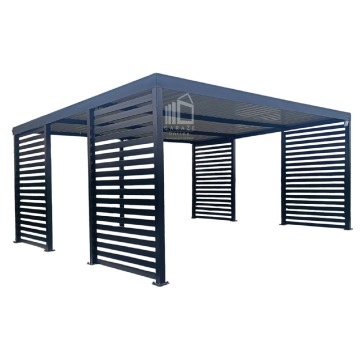 CarPort PREMIUM - Wiata samochodowa 6x6 Antracyt - dodatkowa zabudowa ID946