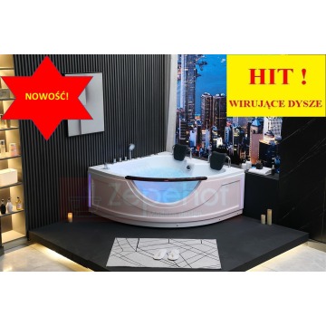 Wirujące dysze Wanna z hydromasażem EGX-015 narożna 150cmx150cmx65cm spadające S