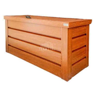 Skrzynia ogrodowa metalowa kufer 120x50x70cm złoty dąb TS949