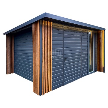Schowek Domek ogrodowy PREMIUM 3x3m wiata 0,5m drzwi okno Dekor z lameli TS990