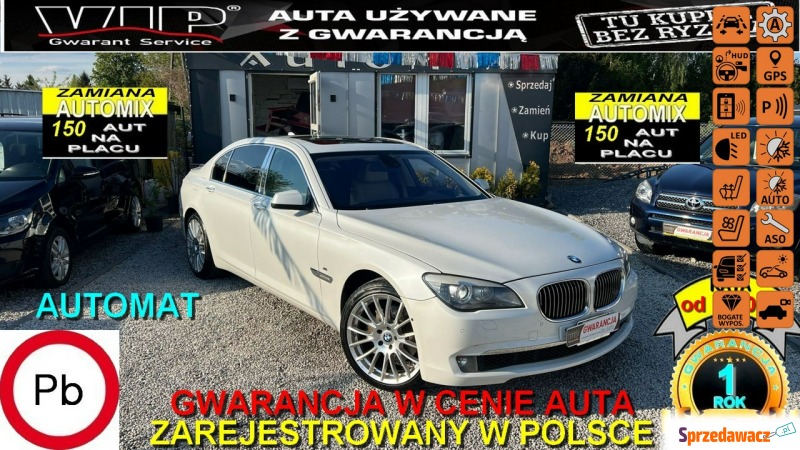 BMW Seria 7  Sedan/Limuzyna 2011,  3.0 benzyna, automat - Na sprzedaż za 75 900 zł - Świdnica