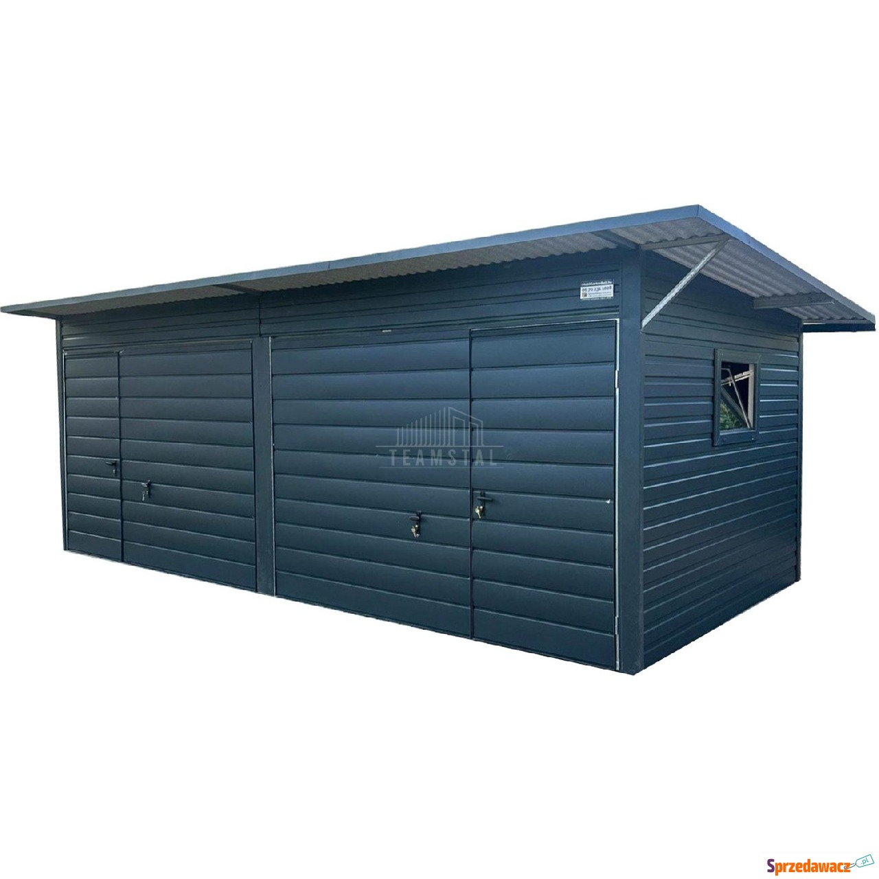 Garaż blaszany Schowek 6x3m 2x...