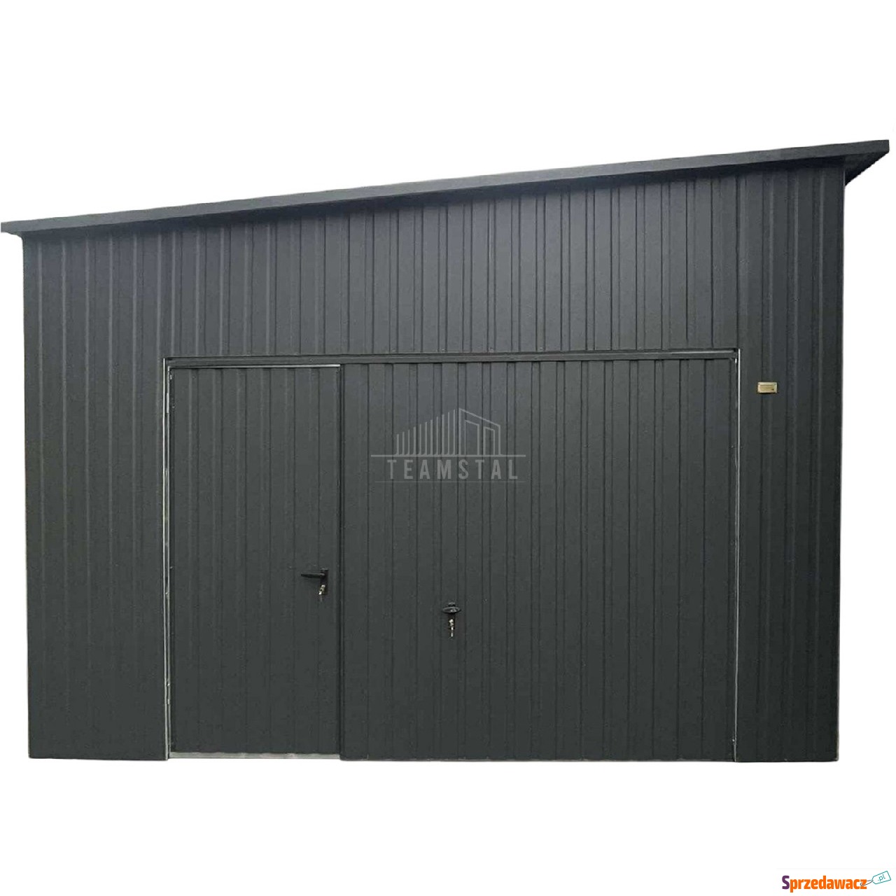 Garaż blaszany 4,5x10m 2x brama...
