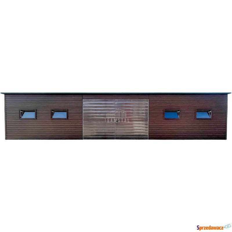 Garaz blaszany 13,5x4,5m Brama dwuskrzydłowa 4x... - Garaże i wiaty - Tychy