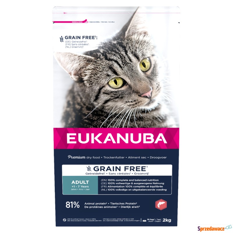 Eukanuba Adult Grain Free, z łososiem - 2 kg - Karmy dla kotów - Wałbrzych