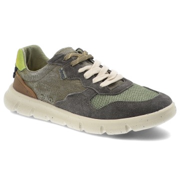 Sneakersy męskie Jeep, na platformie materiałowe sznurowane codzienne i sportowe, militarne, JM51004