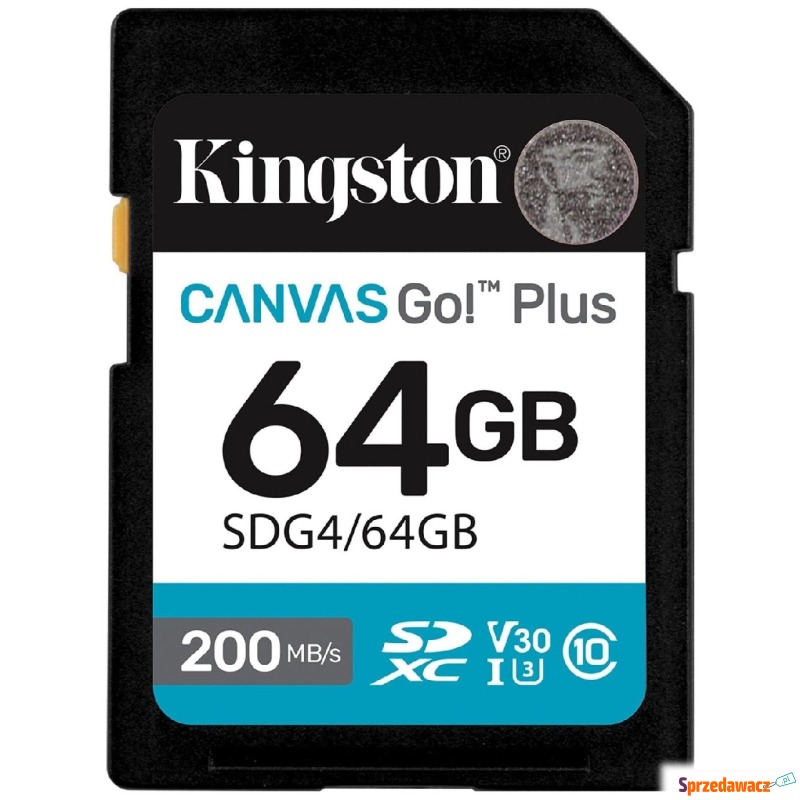 Kingston SDXC Canvas Go Plus Gen4 64GB C10 UHS-I... - Karty pamięci, czytniki,... - Rzeszów
