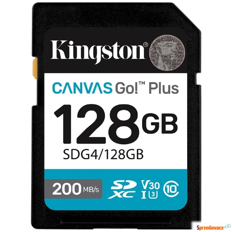 Kingston SDXC Canvas Go Plus Gen4 128GB C10 UHS-I... - Karty pamięci, czytniki,... - Jelenia Góra