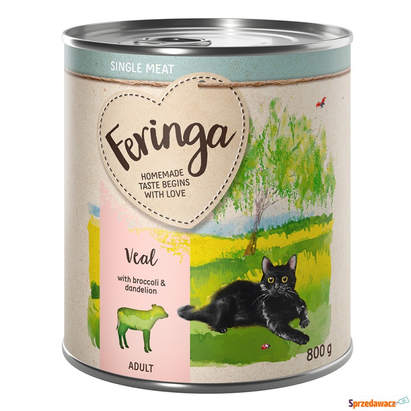 Feringa Single Meat Menu, 12 x 800 g - Cielęcina... - Karmy dla kotów - Tarnów