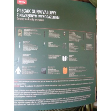 Plecak survivalowy z niezbędnym wyposażeniem - Plecaki - Żory - zdjęcie 3