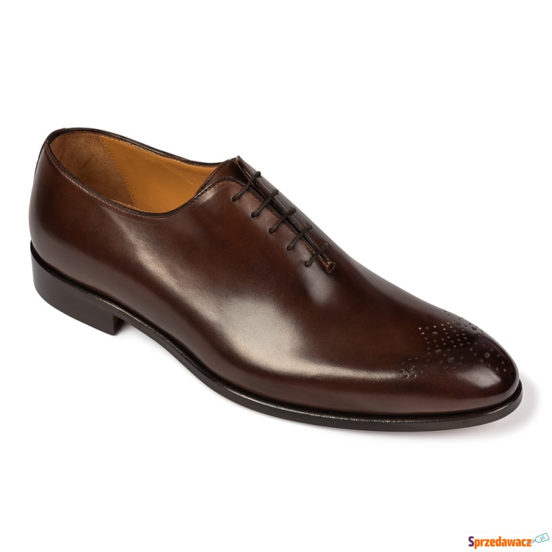 Eleganckie brązowe skórzane buty...