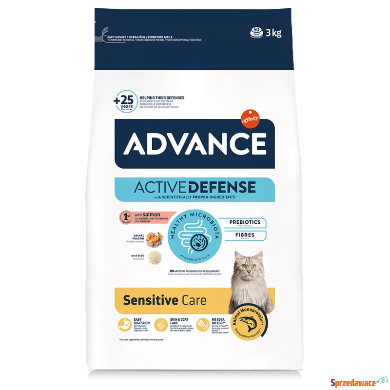 Advance Sensitive, łosoś i ryż - 2 x 3 kg - Karmy dla kotów - Nysa