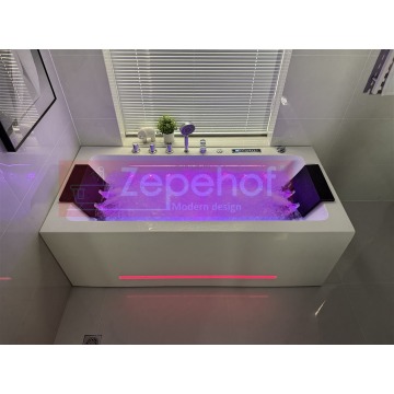Wanna z hydromasażem CL-3251 prostokątna 170cmx80cmx58cm chromoterapia z podgrzewaczem