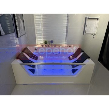 Wanna z hydromasażem C-509 2+2 prostokątna 180cmx120cmx59cm WODOSPAD chromoterapia