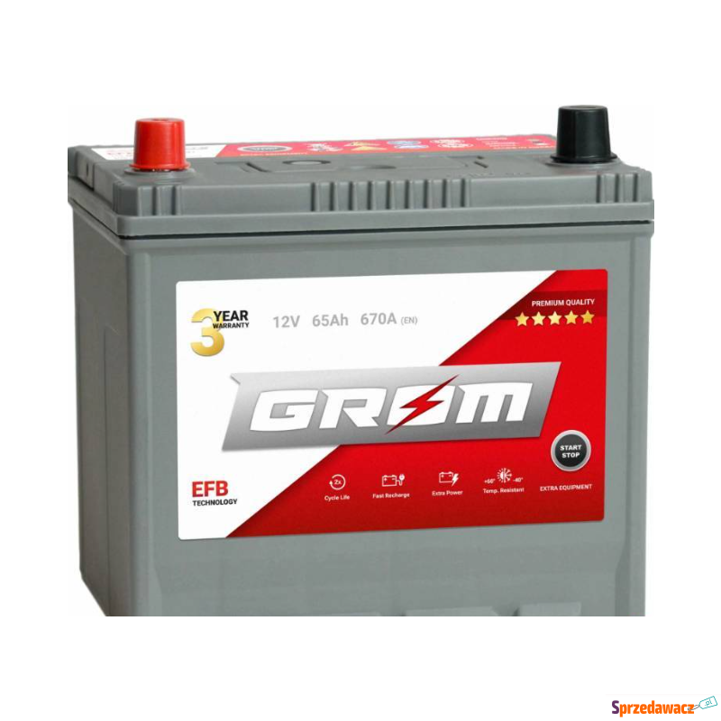 Akumulator 65Ah 670A grom efb...