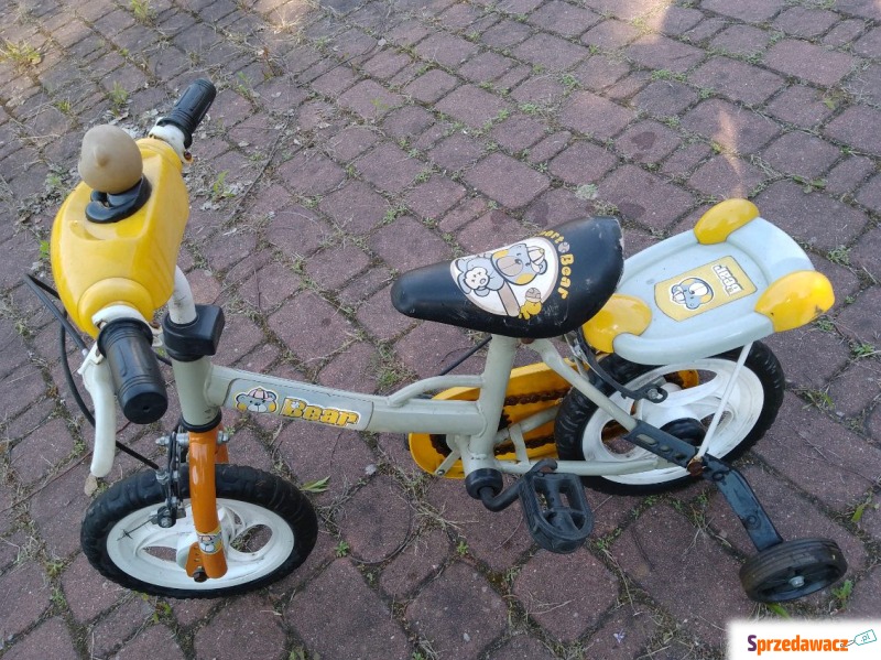 Rowerek dziecięcy Bear z misiem z kółkami boc... - Tradycyjne - Mińsk Mazowiecki