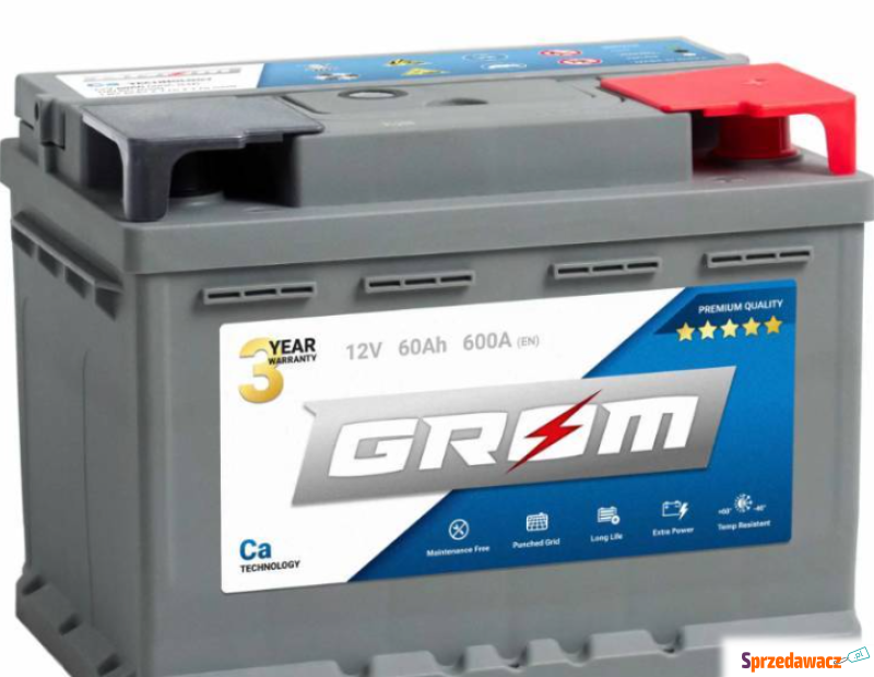 Akumulator 60Ah 600A grom Premium