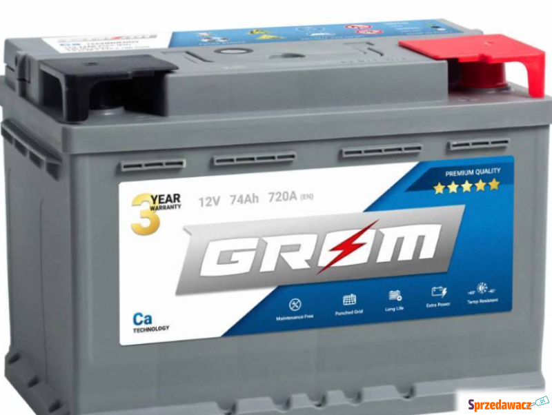 Akumulator 74Ah 720A GROM Premium