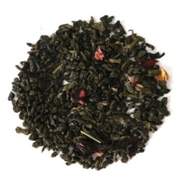 Herbata zielona POZIOMKOWA premium sypana liściasta 200g herbatka Gunpowder truskawki hibiskus na pr