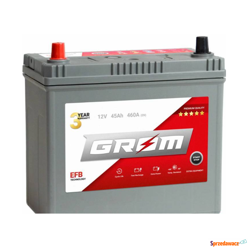 Akumulator 45Ah 460A GROM efb...