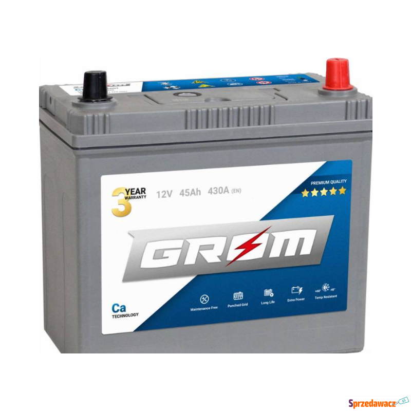 Akumulator 45Ah 430A GROM Premium...