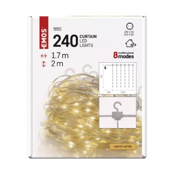 Kurtyna D3EW01, ciepła biel, IP44